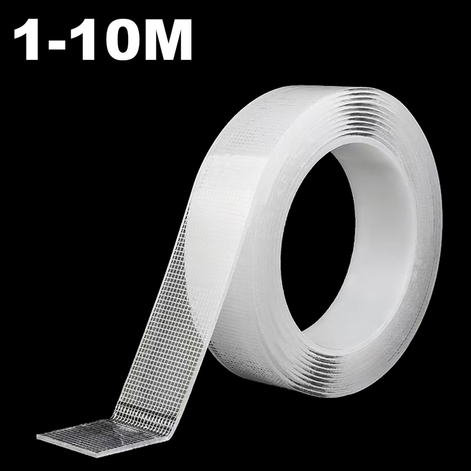  1-10m Ultra-strong Double-sided Adhesive Nano Tape Clear Removable Waterproof Extra Strong Sticky Strip Heavy-duty Two Side Tape 