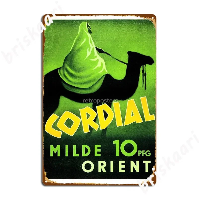 Cordial Milde Orients 10pfg Bedouin Riding Cameles German Cigarettes Advertising Metal Plaque Poster Wall Decor