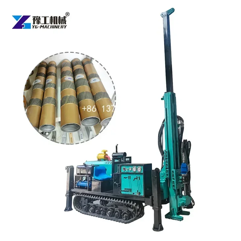 100m 200m 600m Diesel Borehole Core  Mounted Rock Rotary Oil Mine Drilling Rig Hydraulic Water Well Drilling Rig Machine