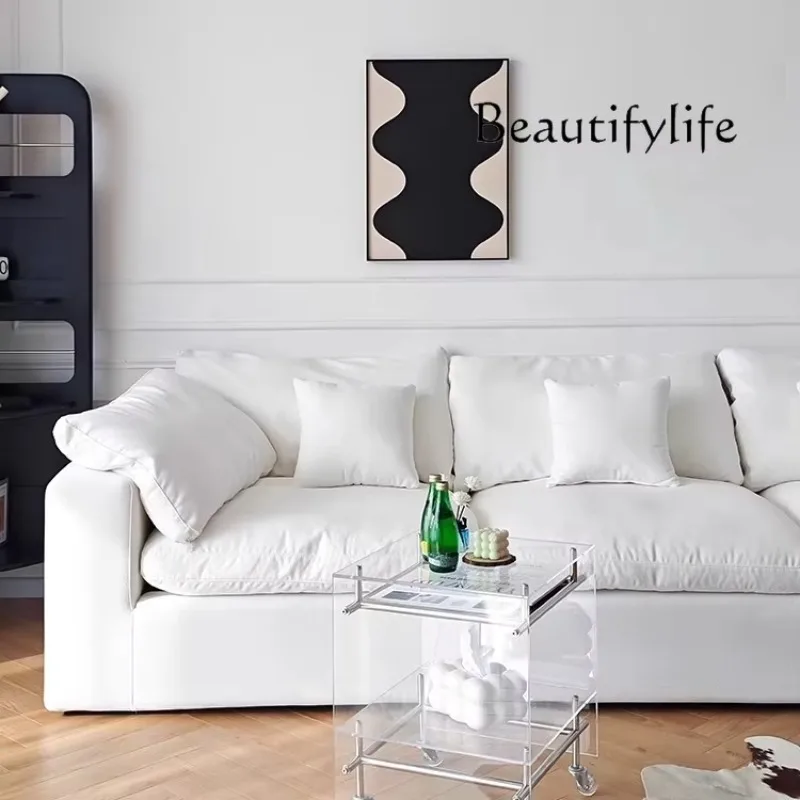

XX Cloud Sofa Nordic Light Luxury Modern Simple Living Room Fabric Sofa Combination Straight Row Sofa