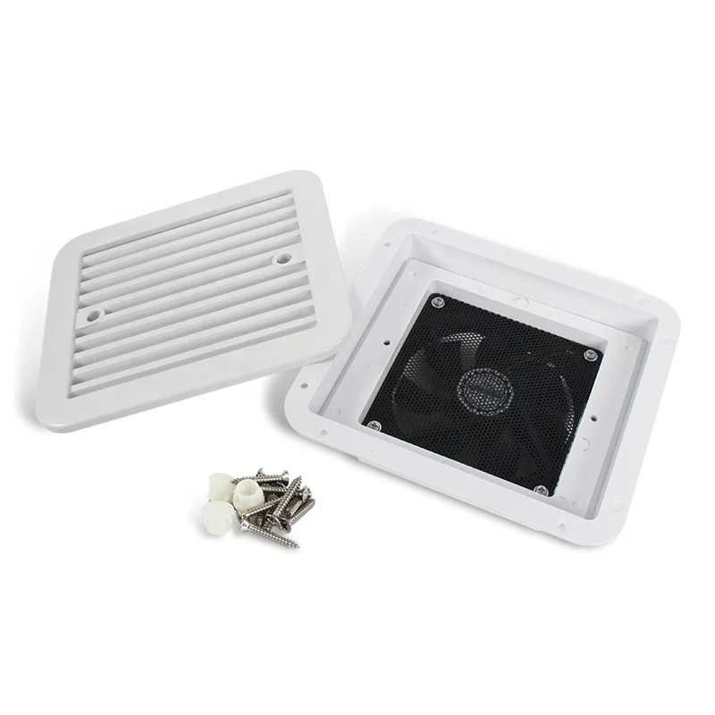 RV Ventilation Fan,12V Silent Side Exhaust Fan, Waterproof Dust-proof Air Vent for Caravan Motorhome Camper Boat Trailer, 205mm