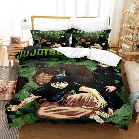 New Toji Fushiguro Jujutsu Kaisen Bedding Set Single Twin Full Queen King Size Bed Set Aldult Kid Bedroom Duvet cover Sets Anime