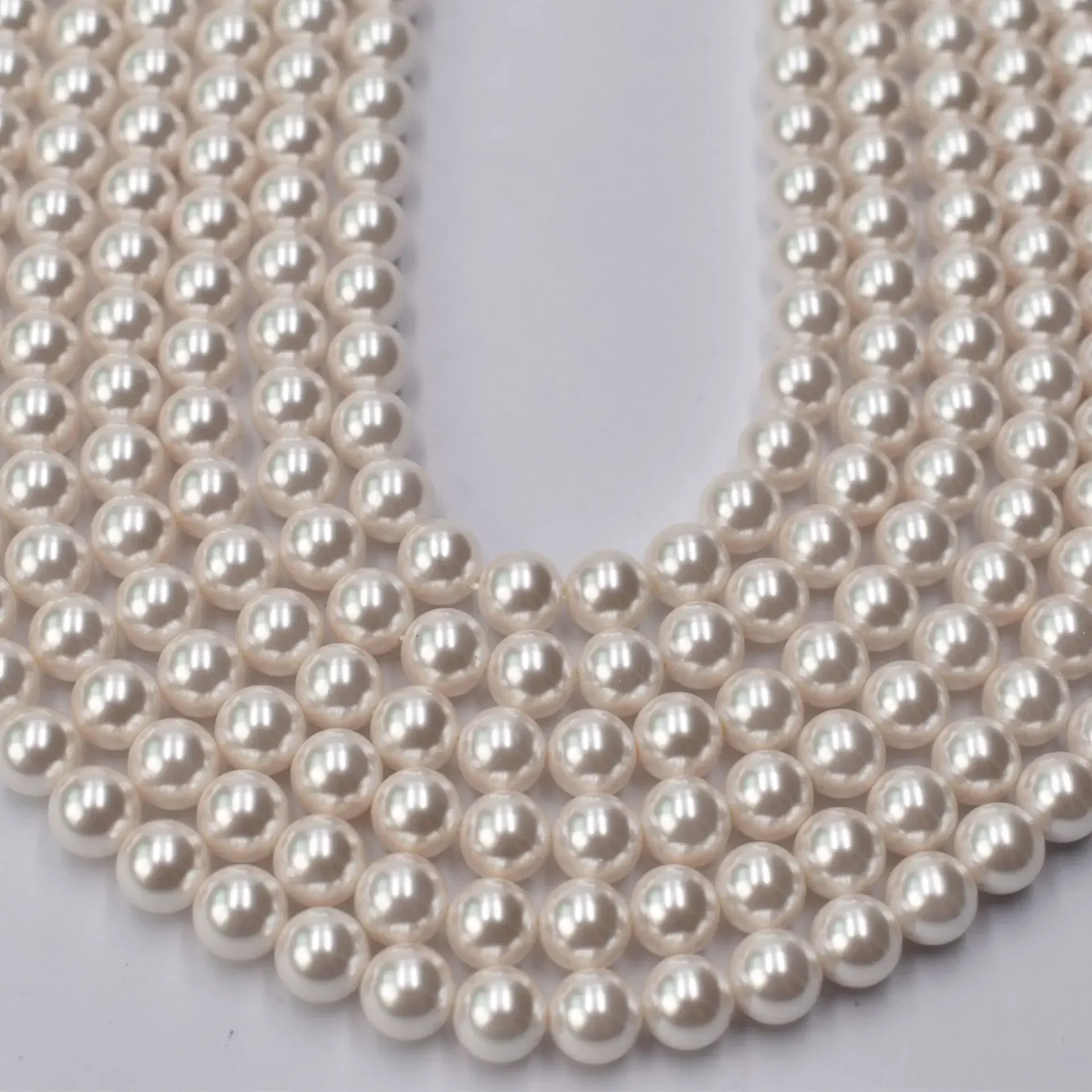 Round AAA Pearls made from natural shells Fine Look 2/4/6/8/10mm Loose Spacer Beads for Jewelry Making DIY Necklace Bracelets