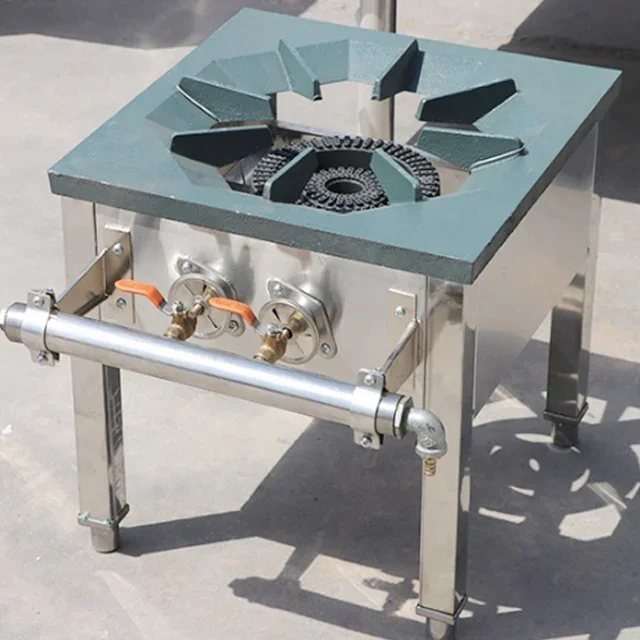 Stainless steel commercial low soup furnace single eye short foot energy saving soup furnace