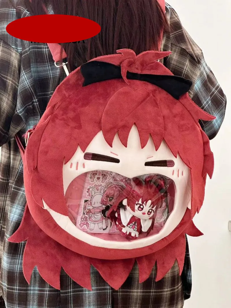 Puella Magi Madoka Magica Sakura Kyoko أنيمي أفخم ظهره حقيبة الفم الكبير الألم حزمة Crossbody حقيبة كتف القطن الشكل حقيبة الكتب