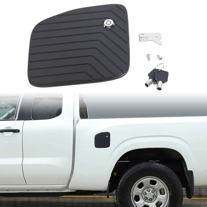 1Pcs Aluminum Alloy Black For Nissan Frontier 2022-2026+ Car Fuel Tank Cap Anti-theft Lock Cover Car Modification Accessories
