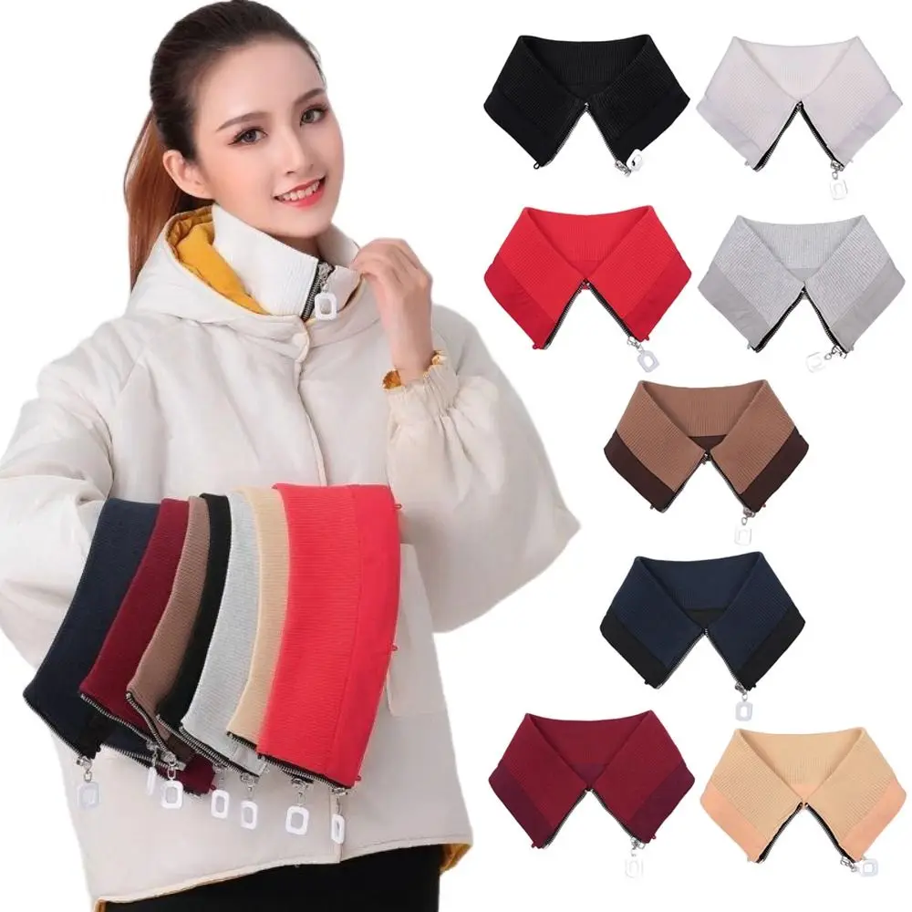 

With Zipper Down Jacket Fake Collar Detachable Washable Detachable False Collar Anti-dirt Down Jacket Anti-dirt Down Jacket