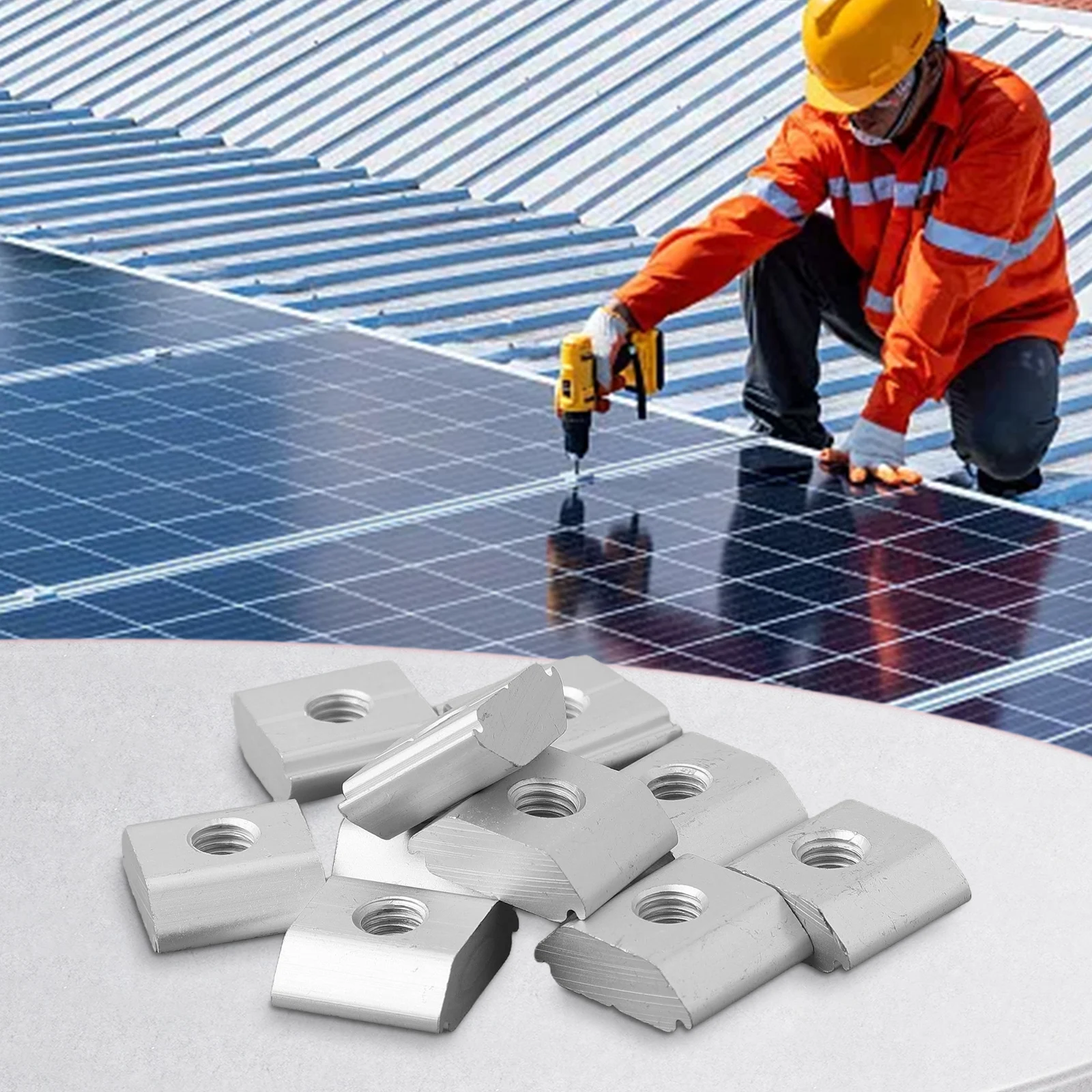 Universal Clamp Solar Panel Brackets PV Bracket Framed Panels Solar Panel Nuts Bolts Bracket Clamp Fits All Frames