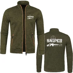 Men's Sweatshirts Zipper Jackets Fleece Tracksuit Special Army Sniper One Shot One Kill Knitted Jersey Sportwear Clothes S-5XL