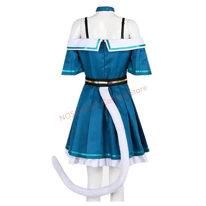 أزياء الهالوين فساتين كوساناجي نيني التأثيرية ميكو: المرحلة الملونة! Catgirl خلع الملابس الأذن والذيل تأثيري الباروكات القبعات