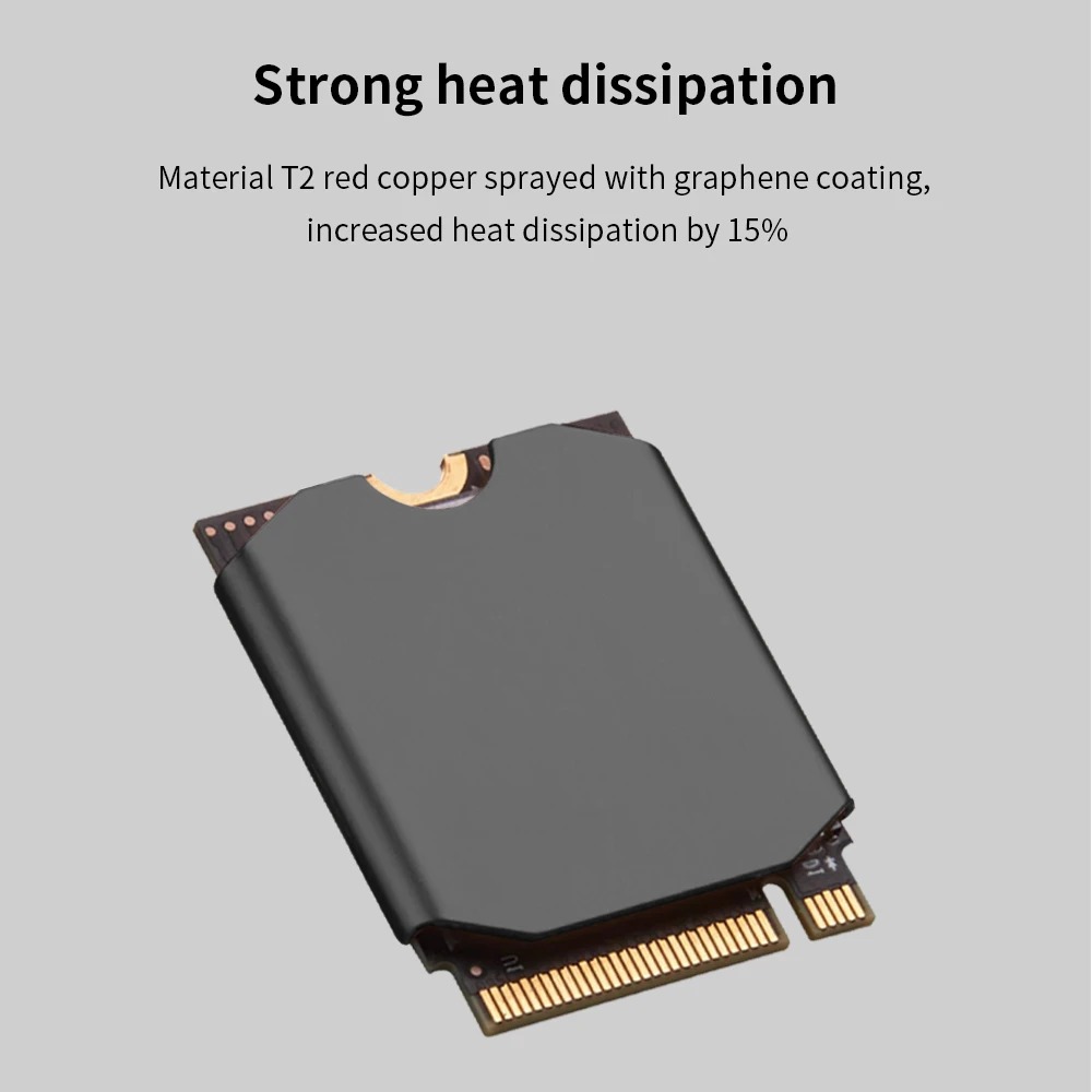 TISHRIC M.2 SSD dissipatore di calore M2 2230 NVME NGFF disco a stato solido rame puro/grafene dissipatore di calore radiatore di raffreddamento