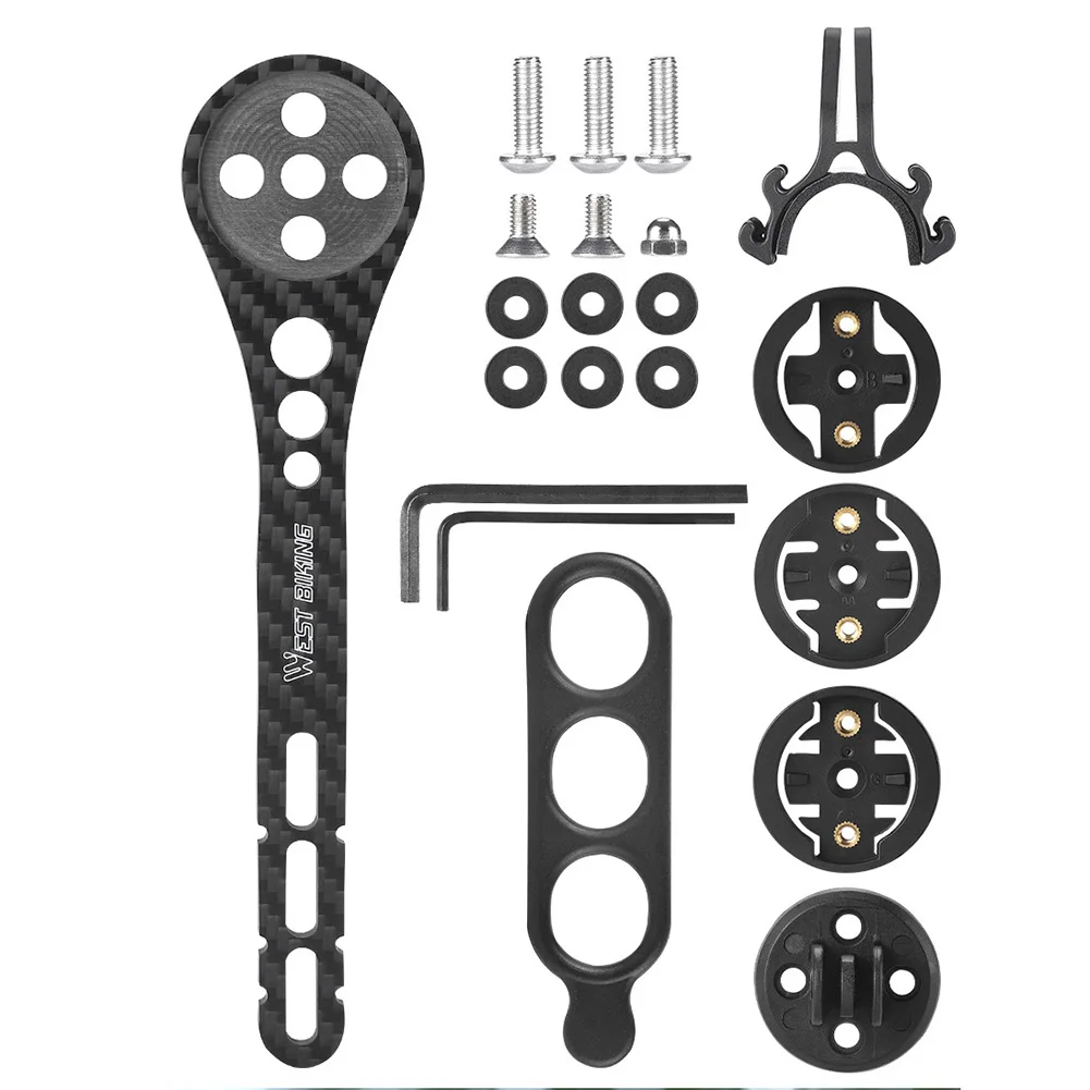 

Bike Extension Rack Secure For Garmin GPS Holder for Road Bikes Carbon Fiber Bike Mount with Extension Bracket