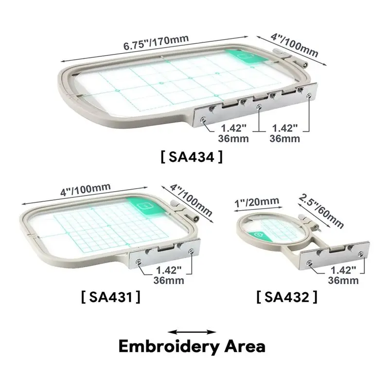 N10R-For Brother SE600 PE550D SE700 PE535 SE400 PE525 PE540D PE500 SE625 Innovis Babylock Brother Embroidery Machine Hoop - view 6