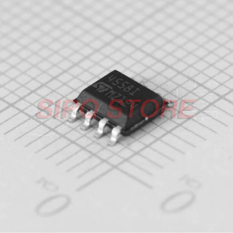 10PCS/LOT MC4558IDT SOP-8 Wide bandwidth dual bipolar operational amplifier New Original