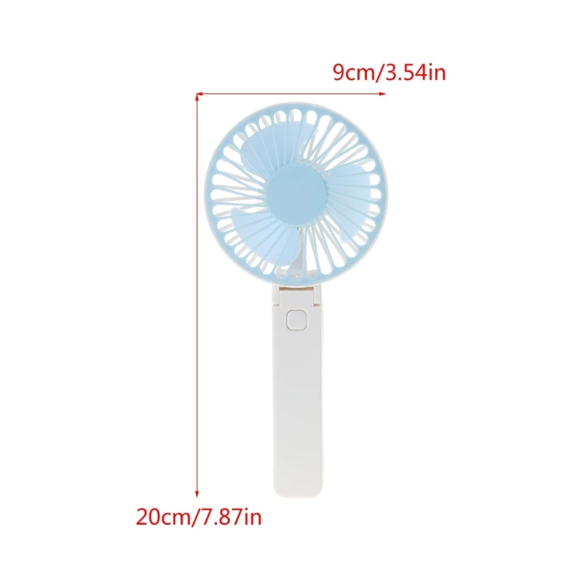 충전식 휴대용 접이식 팬 에어컨 접이식 소형 포켓 팬 사무실 야외 캠핑을 위한 3 속도