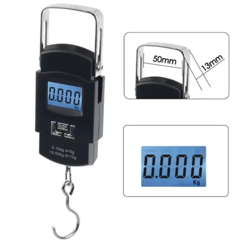 Portable electronic scale, high-precision accurate electronic weighing scale, handheld scale, spring scale, home portable small