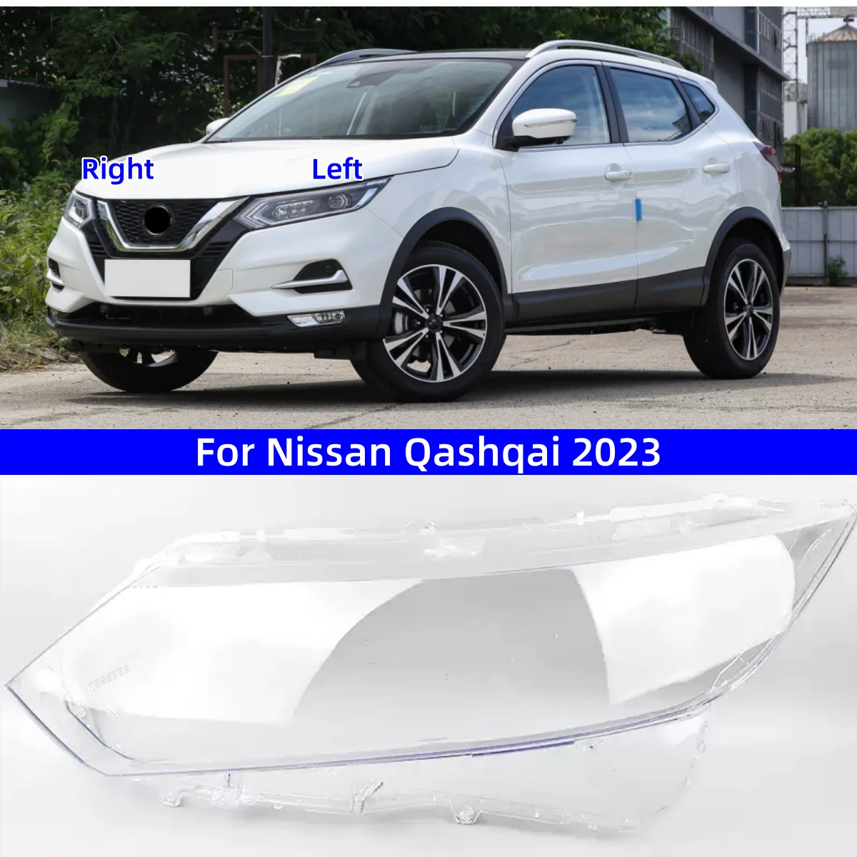 

For Nissan Qashqai 2023 Car Supplies Headlights Glass It has good transparency and light transmission