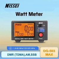 DG-503MAX Nissei Digital SWR/WATT Meter HF VHF UHF Meter 1.6-60MHz/125-525MHz DMR (TDMA)/AM/SSB Measurer Analyze HF Transceiver