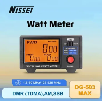 DG-503MAX Nissei Digitale Swr/Watt Meter Hf Vhf Uhf Meter 1.6-60Mhz/125-525Mhz Dmr (Tdma)/Am/Ssb-Meter Analyseren Hf Transceiver