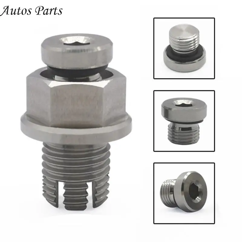 57BA M14X1.5 Stainless Steel Oil Drain Plug with Rings Convenient Thread Repair set