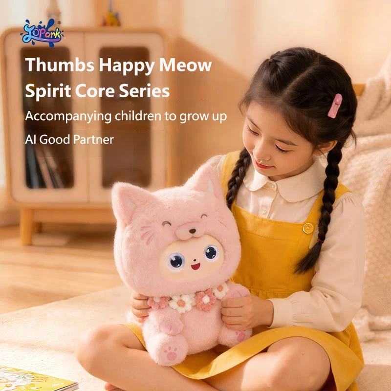 AI Smart Talking Plush Toy   WiFi Voice Interaction Chatbot Dynamic LED expression eyes Puzzle companion plush toy