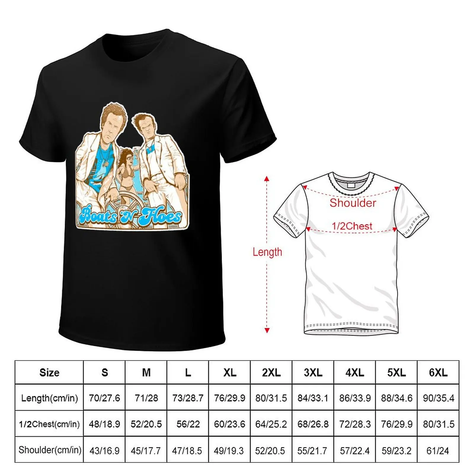 Prestige Worldwide Funny Cool Boats and Hoes Movie Quote Boats and Hoes Step Brothers T-Shirt anime t shirts oversize T-Shirt