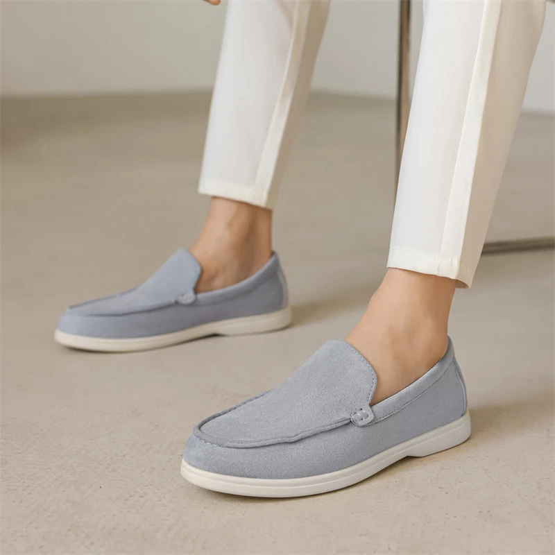 

Men's Casual Shoes Suede Leather Loafers Classic British Style Men Shoes Lightweight Soft Moccasins Male Slip on Driving Flats