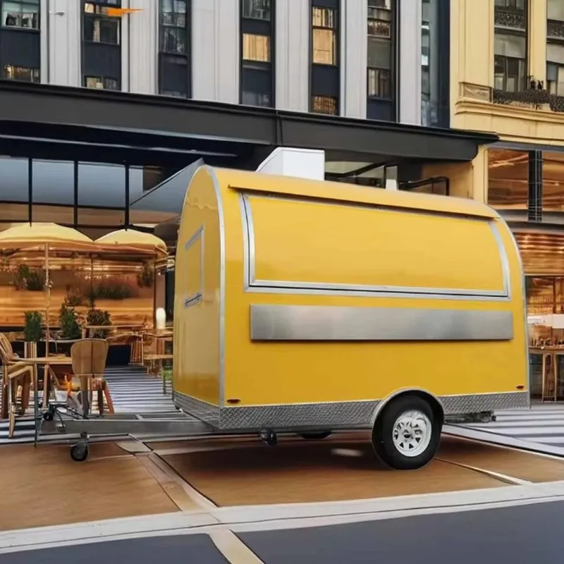 

Small Mobile Food Cart 2025 Custom 6.89ft Trailer with Safety Non Slip Floor and Premium Fiberglass Exterior