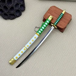 24cm One Shigure Samurai Sword Tashigi portachiavi OP Anime periferiche pezzo arma in metallo Katana con bottone Home Ornament Crafts