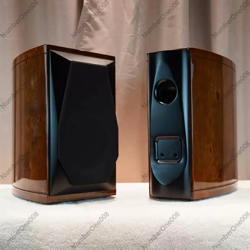 6.5-inch 8-inch Waist Drum Speaker, Solid Wood Drum Waist Curvature Audio Empty Box, Beveled Piano Paint Highlight