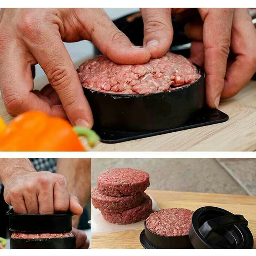 

Burger Meat Press Non-Stick Black Durable Easily Removes Patties Convenient for Home Restaurant Use Yapar