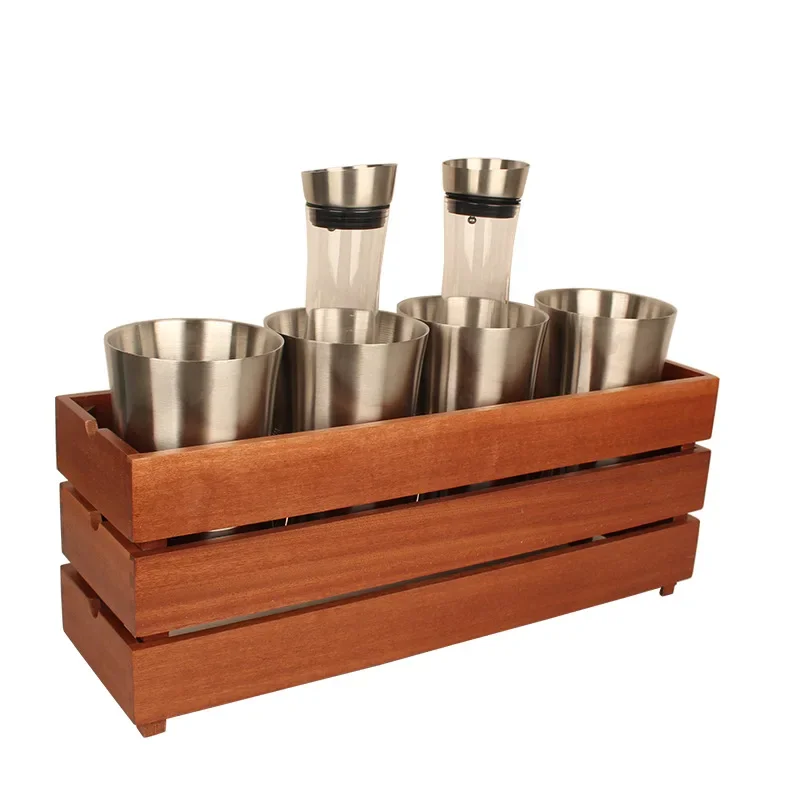Double stainless steel ice bucket KTV bar ice bucket, cold drink bucket