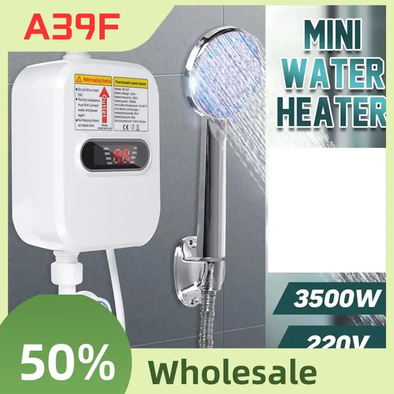 

A39F Top Instant Water Heater Shower Bathroom Faucet Plug Hot Water Heater 3500W Digital Display For Country House