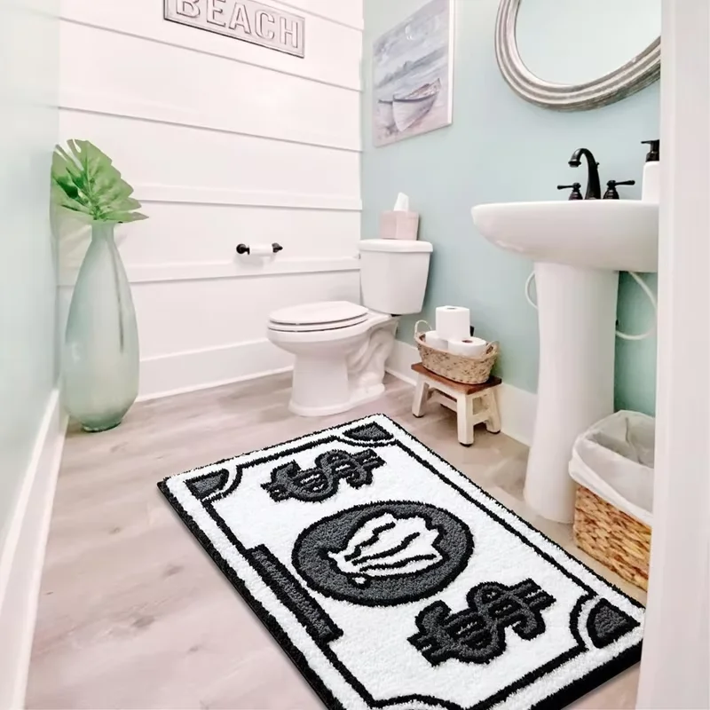 VIKAMA Coin Pattern Rug SpongeBob Style Home Bedroom and Living Room Floor Mat Non-Slip Anti-Fouling Carpet Home Decoration