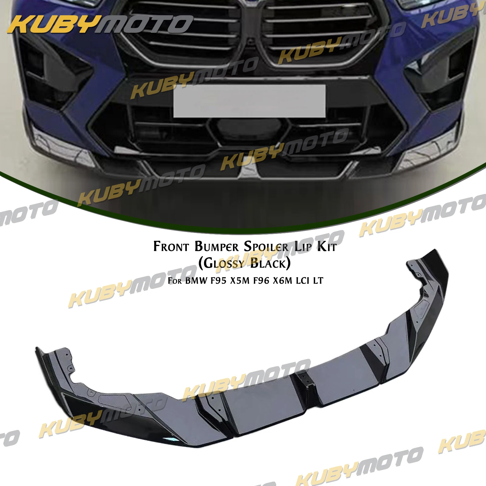 

Car Front Spoiler Lip Lower Splitter For BMW F95 X5M F96 X6M LCI LT 2024-2026