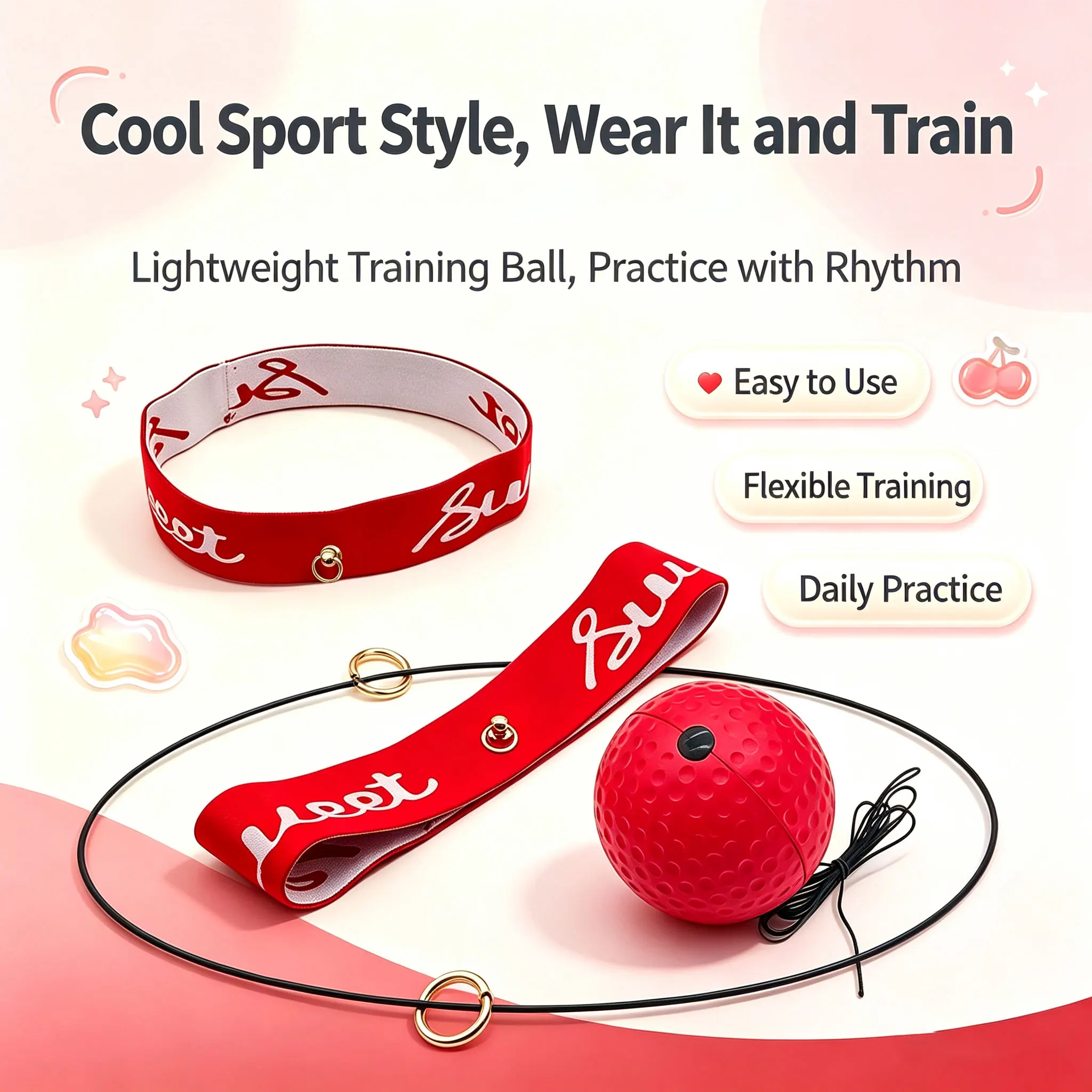 Lightweight Rhythm Training Reaction Ball Boxing Headband Speed Punching Equipment Home Fitness Daily Exercise Equipment