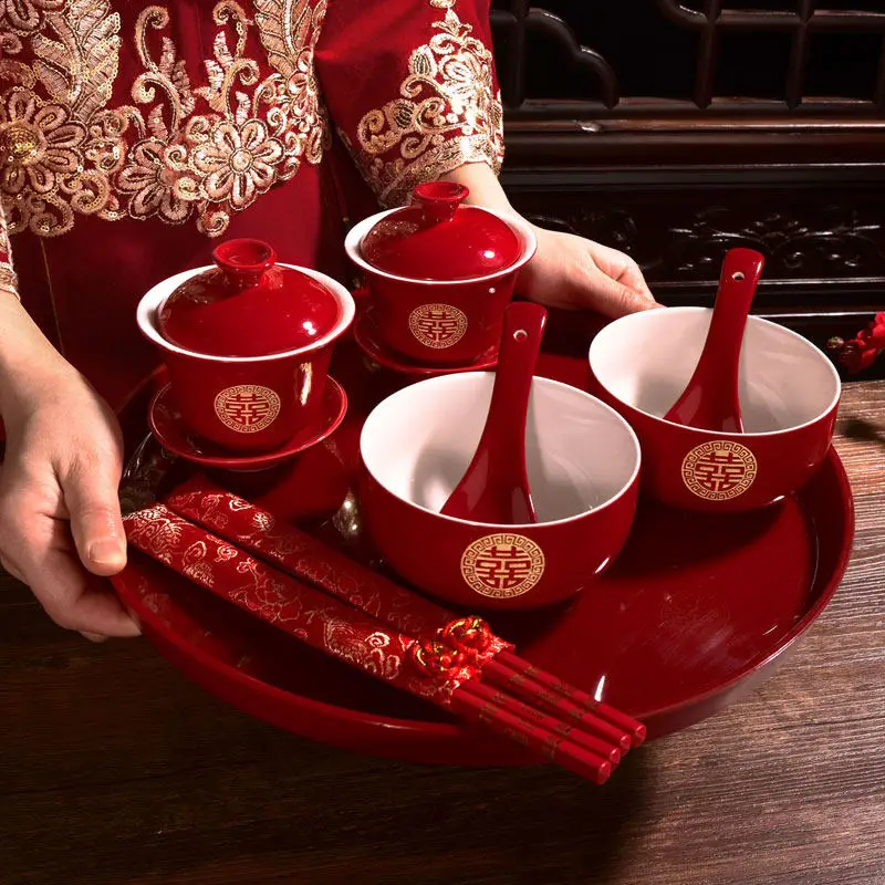 Wedding Tea Cup and Happy Bowl Set