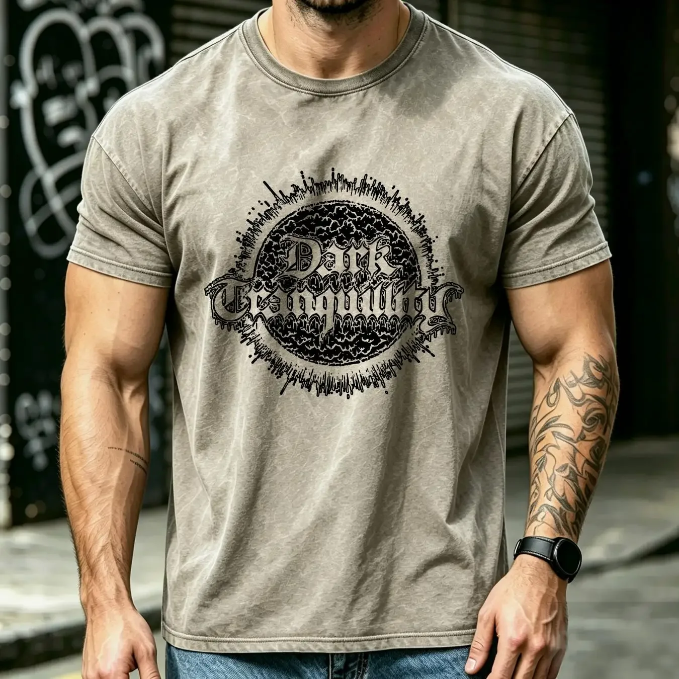 washed T Shirt Dark Tranquillity Logo V1 cotton Men's all sizes S 5XL 18 colors band poster album cover long or short sleeves