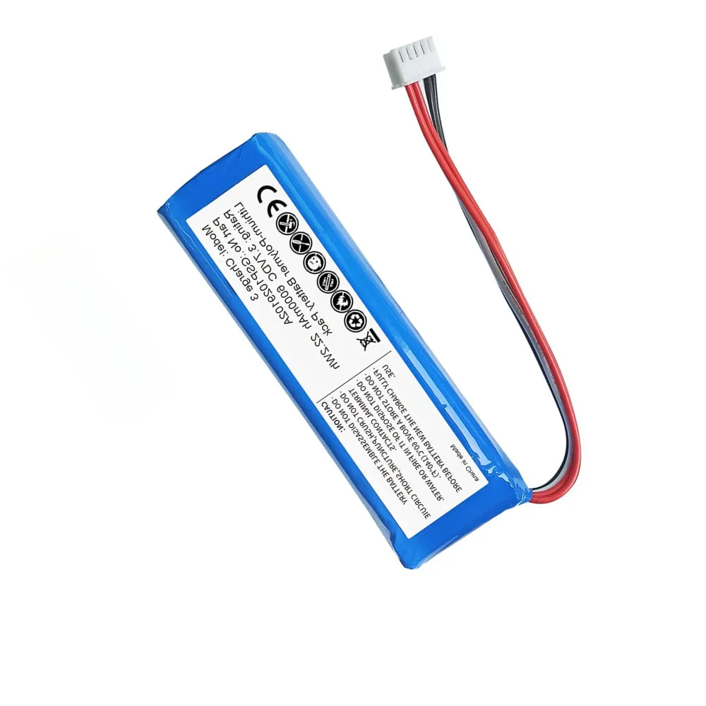 3.7v Battery for JBL Charge 3 6000mAh Rechargeable Battery GSP1029102A for JBL Charge 3 Version Speaker Lithium Polymer Batteria