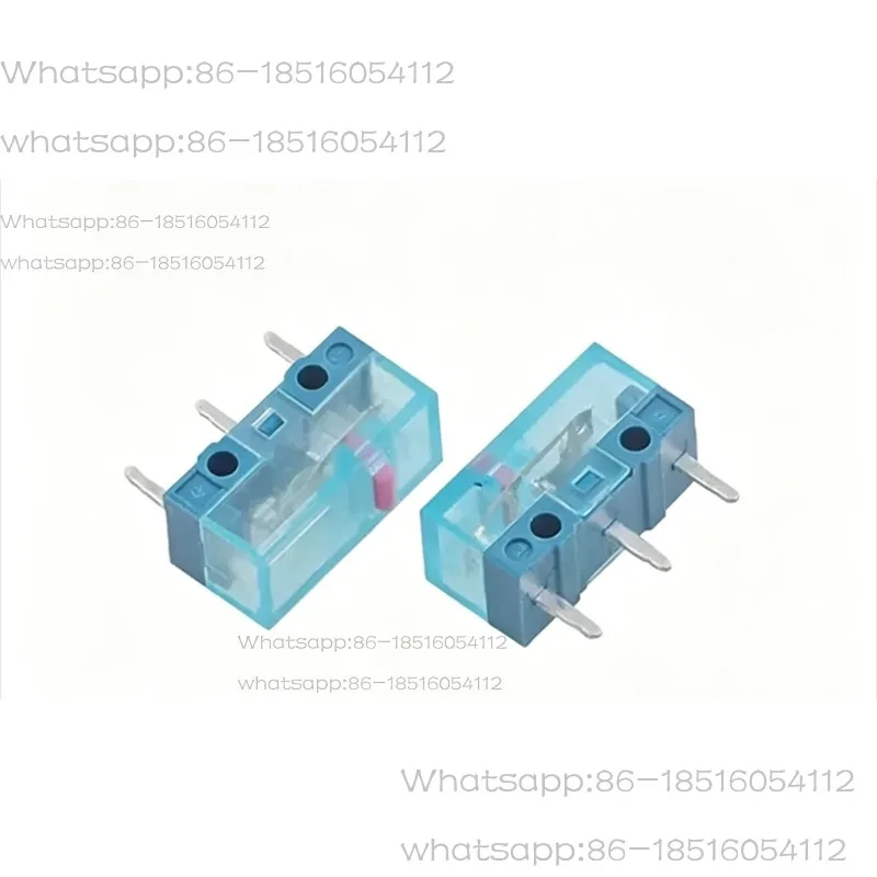 10Pcs Transparent Blue Shell Pink Dot Mouse Micro Switch Button Life of 80 Million