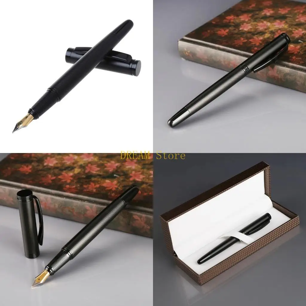 

737 Black Fountain Pen 0,5 мм Металлическая бизнес-школа Офис Стационарный подарок лучшая распродажа