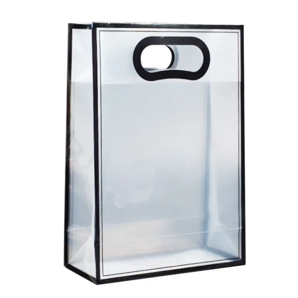 

New Transparent Gift Bags Handbag Portable PVC Wedding Tote Gift Bag Birthday Wedding Party Small Business Packaging Bag