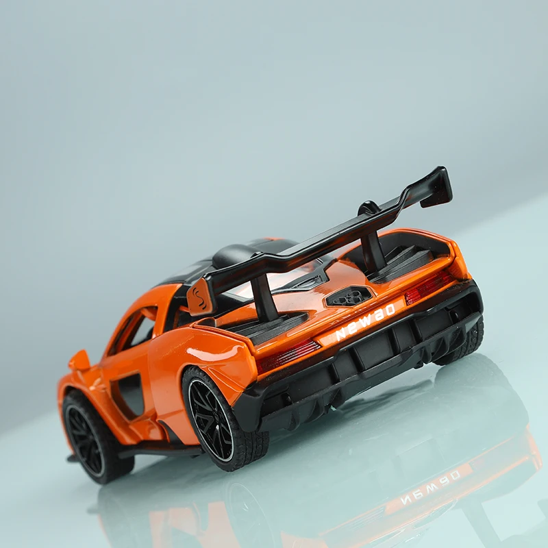 McLaren Senna Modelo de Carro Esportivo Liga, Diecast Metal Vehicle, Premium Simulator, Coleção de Som e Luz, Presente Infantil, Rapaz, 720S, 765L,