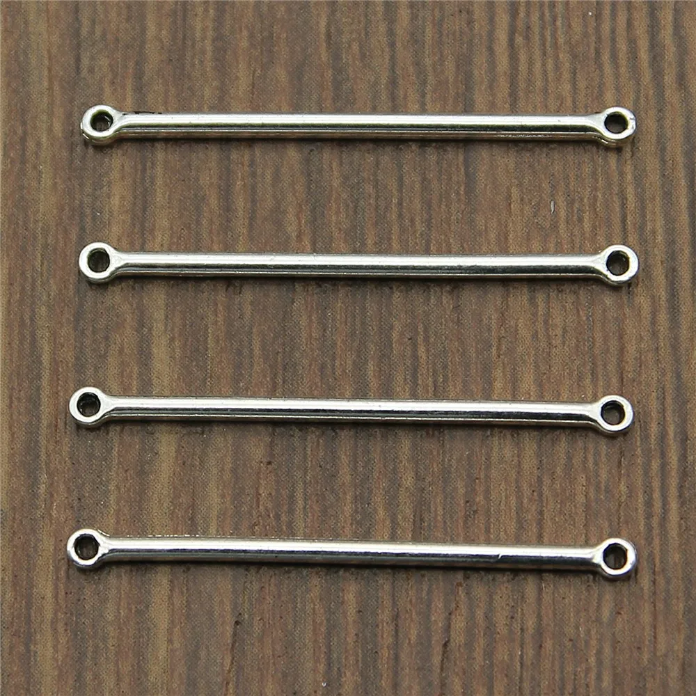 WYSIWYG 20pcs Charms Long Bar Connector 6 Colors Tone 2x34mm Metal Jewelry Findings DIY Accessories