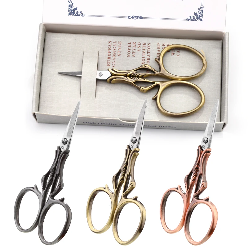 

SHWAKK New Retro Embroidery Tailor Scissors Sewing DIY Craft Needlework European Style Scissors For Fabric Sewing Shears