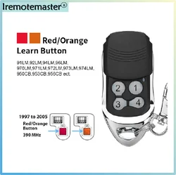 ガレージドアのリモコン,暗号化ボタン,便利で安全,971lm,971lm,972lm,973lm,974lm,390mhz,赤