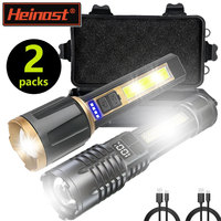 Super Bright  LED Flashlights USB Rechargeable Telescopic Zoom Tactical Torch Portable Long-Range Camping Fishing Lantern