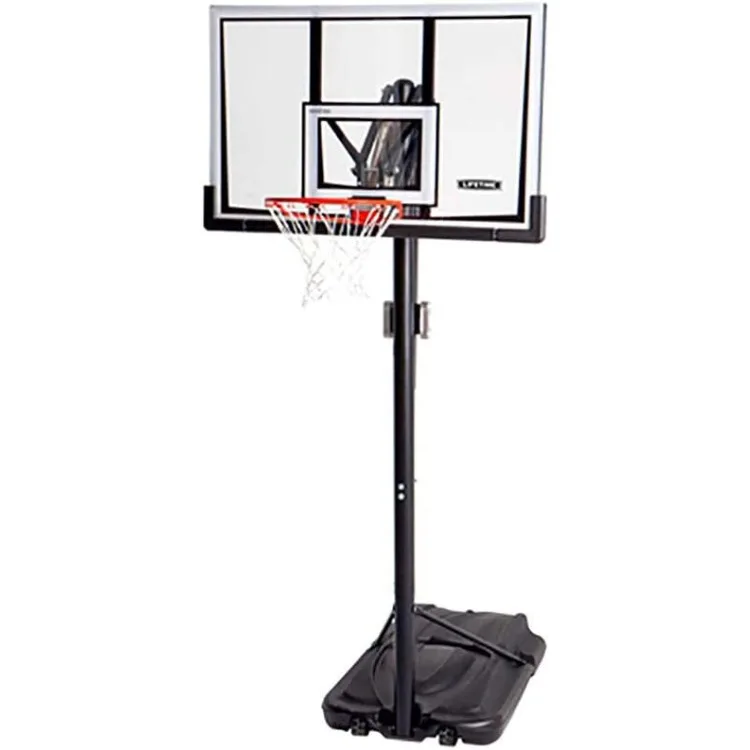 

90061 Portable Basketball System, 52 Inch Shatterproof Backboard,Black