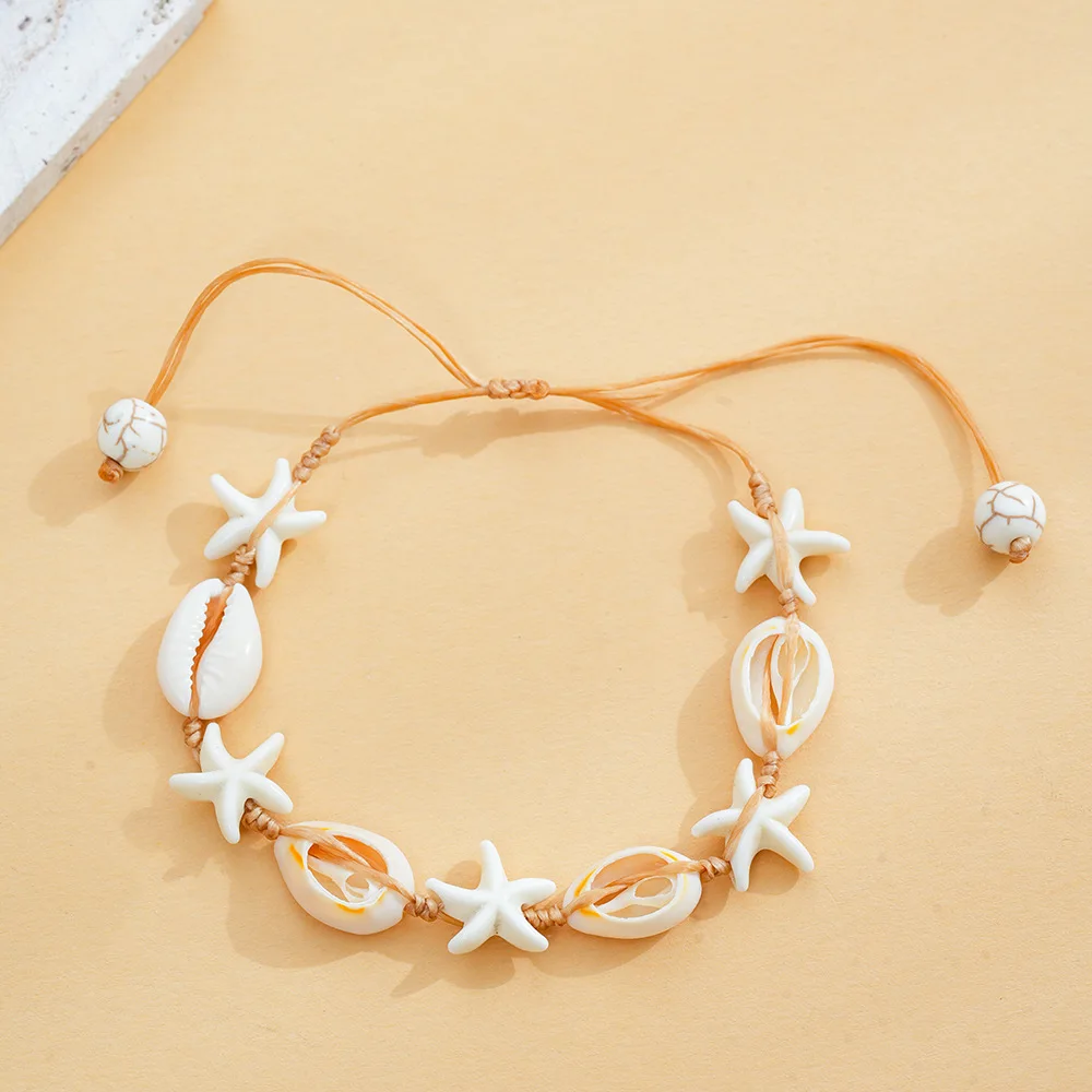 cowrie shells bracelet Adjustable Rope Chain Cowrie Bracelets For Women Girl Bohemian Beach Jewelry Femme Fine Gifts