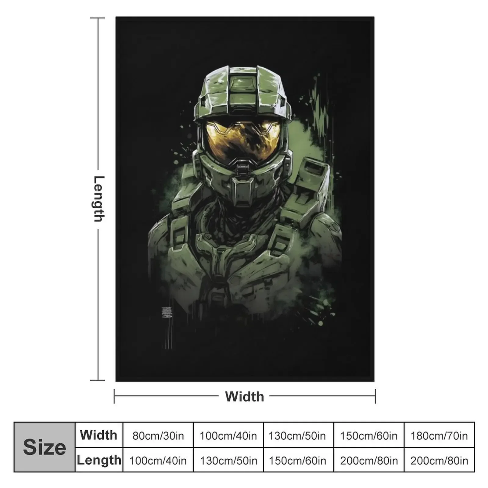 Master Chief Throw Blanket For Baby Polar Shaggy Luxury Blankets